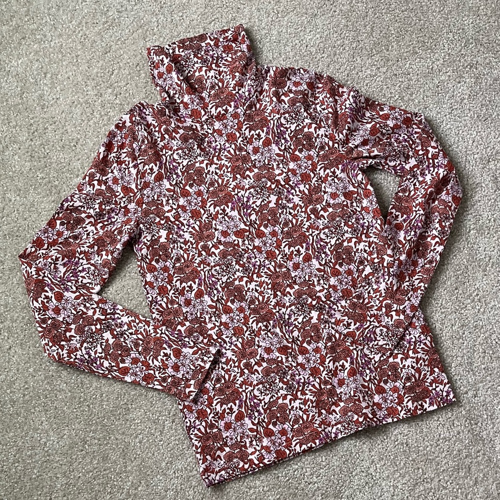 J. Crew Women’s Liberty of London Pink Turtleneck Top Size Small NWT
